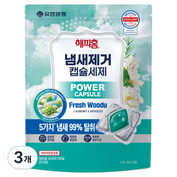 해피홈 냄새제거 캡슐세제 25p, 240g, 3개