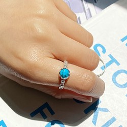 반지소 실버925 여성 터키석 자개 원석 알 은반지 이플