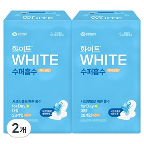 화이트 수퍼흡수 맥시 슬림 생리대 날개형