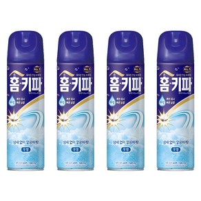 홈키파 에어졸 무향 모기 파리 살충제, 500ml, 4개