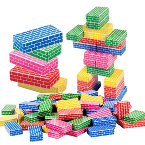 에듀플레이 종이 벽돌 블록 50p, 혼합색상, 1세트