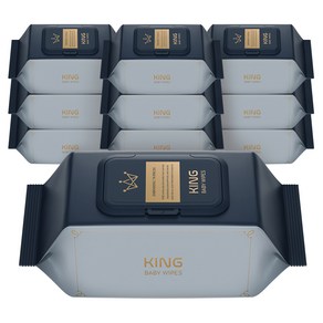 킹물티슈 더 도톰한 골드블루 저자극 엠보싱 아기물티슈 캡형