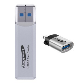 애니포트 USB 3.0 SD 카드리더기 + USB 3.0 C타입 OTG 젠더