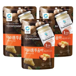 청정원 싱글 파우치 머쉬룸 투움바 파스타 소스, 150g, 3개