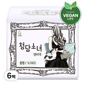 청담소녀 중형 생리대 날개형