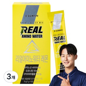 코오롱제약 NEW 리얼 아미노 워터 레몬 10p, 3개, 70g