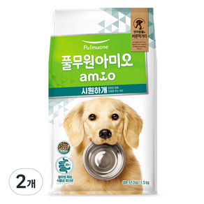 풀무원아미오 강아지 시원하개 기능성 사료, 장건강/유산균, 1.5kg, 2개