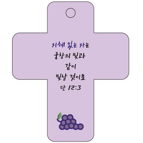 조이랜드 cross 3 성경말씀 차량용고리 보라 단12장3절, 1개
