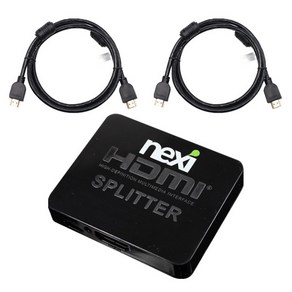 넥시 4K 1:2 HDMI 분배기 2포트 + v2.0 케이블 0.6m + 1m