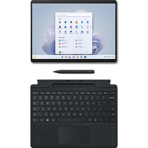 마이크로소프트 2022 서피스 프로9 노트북 13 + 키보드 + 슬림펜 2 코어i5 인텔 12세대, Platinum(노트북), Black(키보드), 256GB, 16GB, WIN11 Home, QI9-00015(노트북), 8X6-00017(키보드)