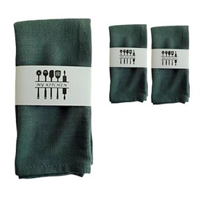 블럭마트 테이블 식탁 면 키친크로스, 그린, 3개