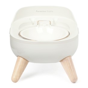 PURENINE Xtable 반려동물 쿨기능 도자기 밥그릇 D15, White Goldring, 1개