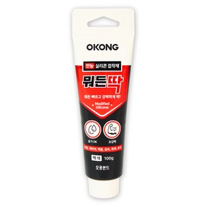 오공 만능 실리콘 접착제 뭐든딱 100g 백색