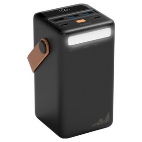 프롭스 65W PPS 초고속 충전 대용량 캠핑용 노트북 보조배터리 50000mAh C타입, 블랙 (PFB108B50)