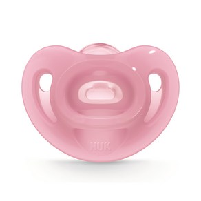 누크 센서티브 노리개젖꼭지, S2(6~18개월), 핑크, 1개