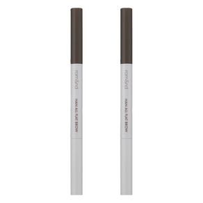 롬앤 한올 플랫 아이브로우 오토펜슬 0.17g, w1 젠틀브라운, 2개