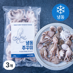 바이오션 주꾸미 (냉동), 500g(10~15마리), 3개