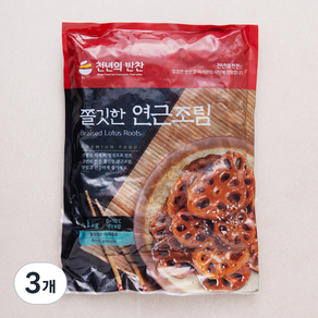 천년의반찬 쫄깃한 연근조림, 1kg, 3개