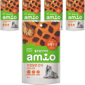 풀무원아미오 강아지 건강담은 간식 영양제, 피부/피모, 5개