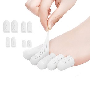 애니원픽 실리콘 발가락 보호캡 4종 x 2p 세트 화이트, 1세트