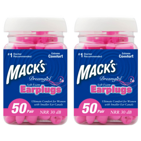Macks 여성용 드림걸 수면귀마개, 2개, 50쌍