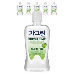 가그린 후레쉬 라임 구강청결제, 750ml, 6개