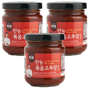 백쿡 백종원의 만능볶음고추장소스, 150g, 3개