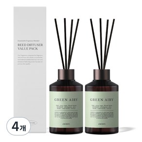 에이센트 실속형 디퓨저, 그린에어리, 200ml, 4개