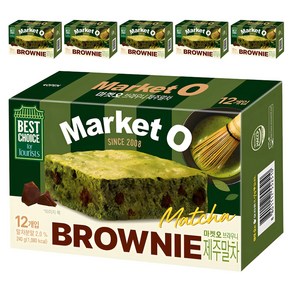 마켓오 브라우니 제주말차 12개입, 240g, 6개