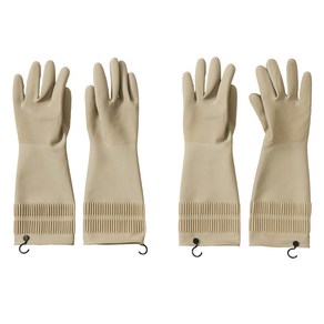 JAJU 자주 쓰는 고무장갑 36cm, 라이트베이지, FREE(one size), 2개