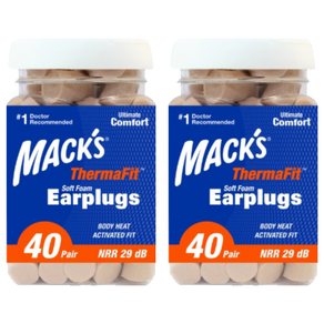 Macks 떨마핏 수면 귀마개 80p, 2개