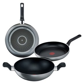 테팔 매트 프라이팬세트 3개, 그레이, 프라이팬 24cm + 프라이팬 28cm + 볶음팬 28cm