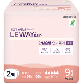 미래생활 르웨이 남녀공용 안심슬림 언더웨어 성인기저귀