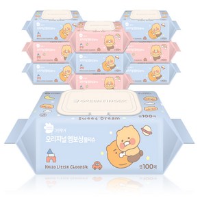 그린핑거 카카오 오리지널 엠보싱 물티슈 랜덤발송 캡형