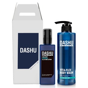 다슈 남성용 맨즈 아쿠아 딥 워터풀 올인원 로션 153ml + 데일리 비타 플렉스 올인원 바디워시 500ml 세트