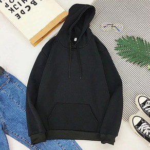 무지 단색 쭈리 임산부 후드티