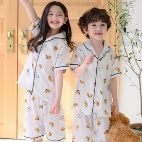 보누맘 아동용 레이온 반팔 잠옷 상하의 세트