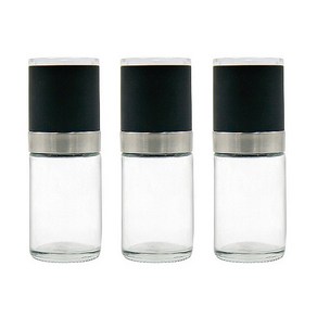 티도요 홈카페 모던 후추 스텐레스 그라인더 블랙, 3개, 120ml