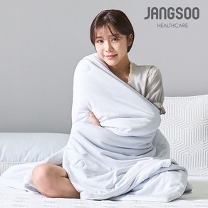 장수돌침대 쿨스킨 프리미엄 냉감이불 양면 여름 이불 (유아용KC인증 실크촉감 항균원단), 블루, 퀸Q 180x200cm