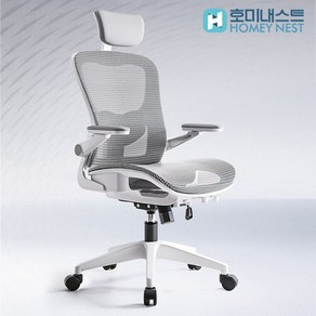 HOMEY NEST 메쉬 사무실 사무용의자 3D팔걸이 틸팅가능 요추 허리보호 체어 HN-OC107