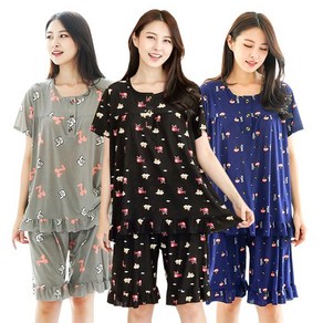 민트코코아 여성용 쿨 잠옷 상하의 세트 넘버플레이