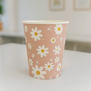 데이지 핑크 종이컵 8oz 230ml, 1개, 50개입