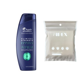 헤드앤숄더 클리니컬 스트렝스 댄드러프 디펜스 인텐시브 이치 릴리프 샴푸+wipex 퓨어 소프트 코튼 타월
