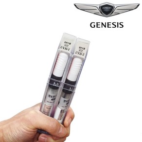 제네시스 차량용 모비스 붓펜 스프레이 도색 보수용 카페인트 UYH 우유니화이트 G70 G80 G90 GV70 GV80 GV60 DH BH, 1. 붓펜타입, UYH - 우유니화이트 (+펄), 1개