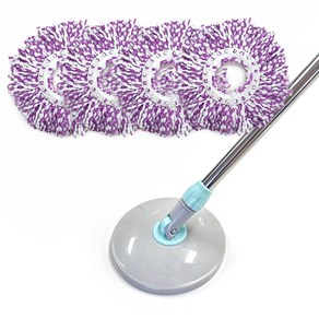 new 퀸마루 스핀청소기전용 봉세트 2단봉(일반형16cm)밀대 + 컬러걸레 5장, 1개
