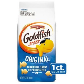 페퍼리지팜 골드 피쉬 오리지널 4개x187g Pepperidge Farm Goldfish Original Crackers 6.6 oz 4CT, 187g, 4개