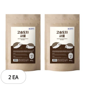 파이브오션 고슴도치 사료, 600g, 2개