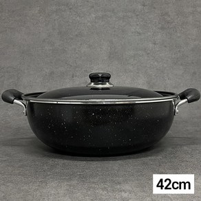 국산 5중 마블코팅 업소용 튀김솥 볶음솥, 42cm, 1개