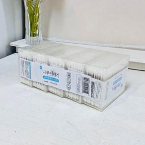 나무이야기 사각면봉 회오리형 200px5개입, 200개입, 5개
