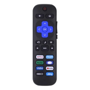 Roku TV용 리모컨 TCL /Hisense /Insignia /Element/Westinghouse /Hitachi용 적외선 컨트롤러(8개의 핫키 포함)